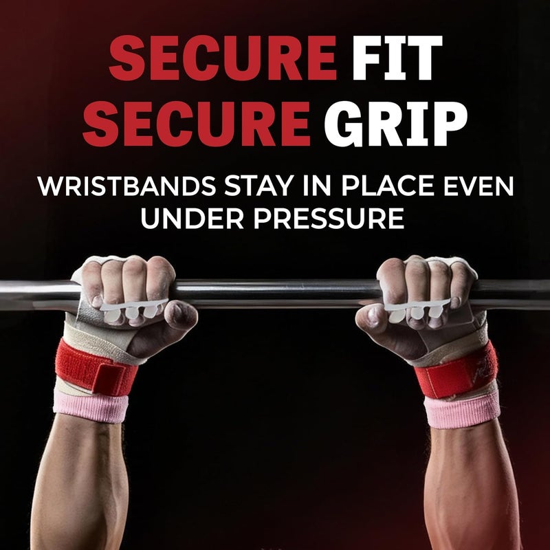 Reisport Gymnastics Wristbands - Unisex 5 Inch Sweat Wicking Wrist Protection for Grips & Training | One Size Fits Most - Available in Pink or White | Swiss Made Quality for Gymnasts - Image 4
